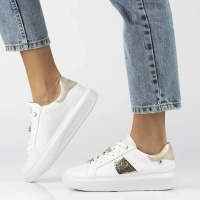 Leather sneakers Rieker W1202-82 white