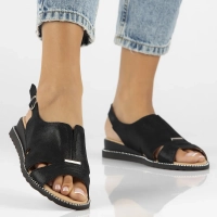 Leather sandals Filippo DS4470/26 BK black