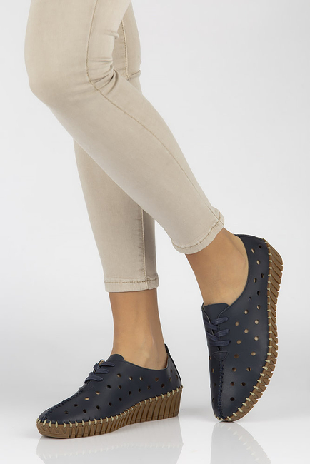 Leather shoes Filippo DP1230/20 NV navy blue