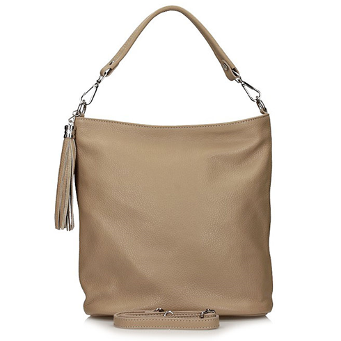 Handbag Toscanio Hobo Leather 1677 beige