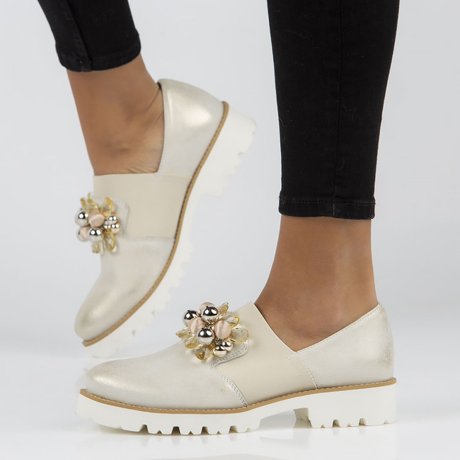 Leather shoes FILIPPO 166/TR gold