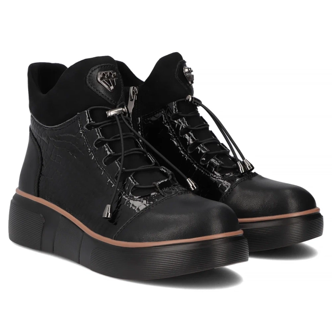 Leather ankle boots Filippo DBT7420/25 BK black