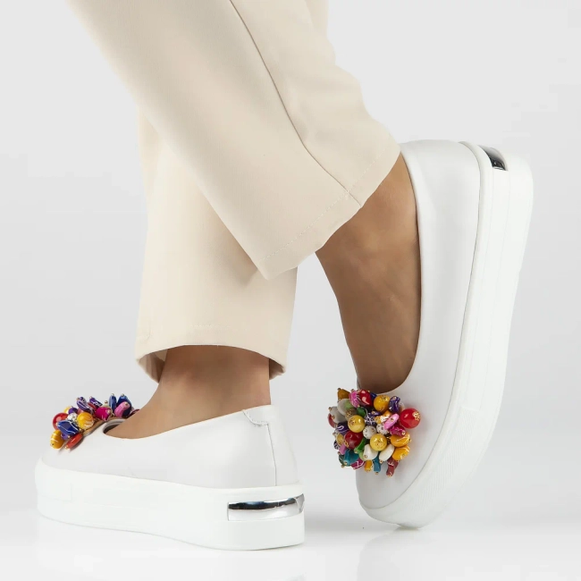 Leather shoes Filippo DP6024/24 WH white