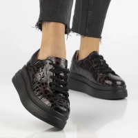 Leather sneakers Filippo DP7118/25 BG burgundy