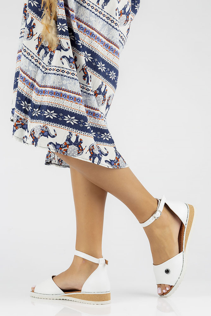 Leather sandals Filippo DS3914/22 WH white