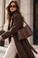 Chocolate brown handbag Wendy