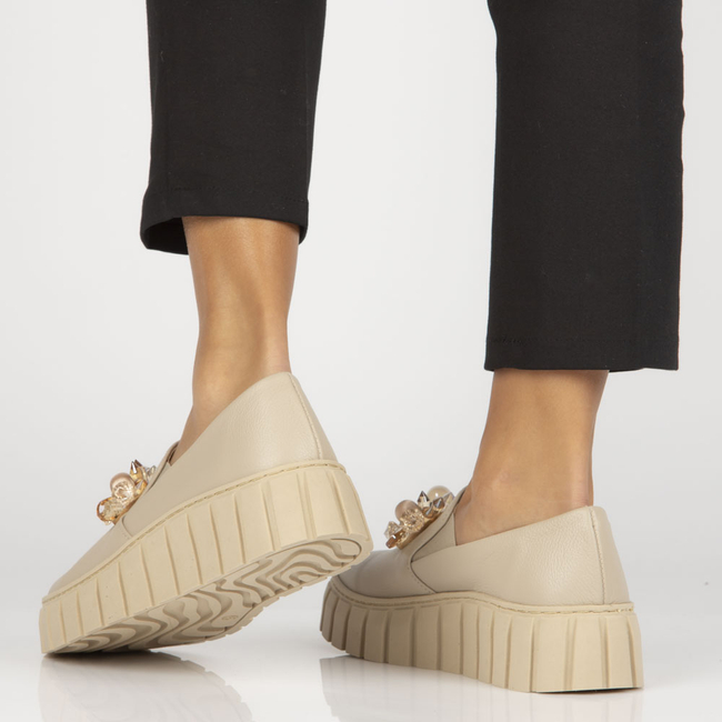 Leather shoes Filippo 198 beige