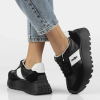 Leather sneakers Filippo DP6785/25 BK BK black