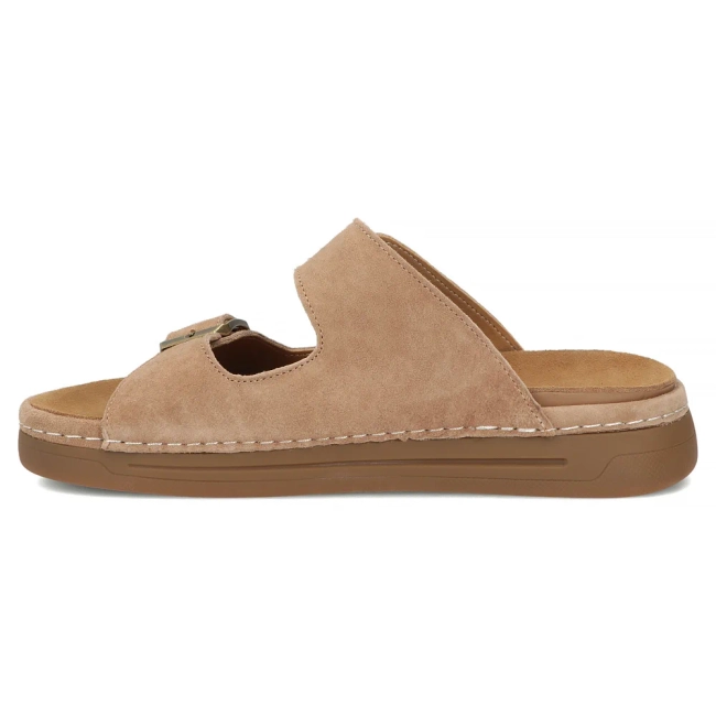 Skórzane klapki Filippo DK7802/26 BR brązowe