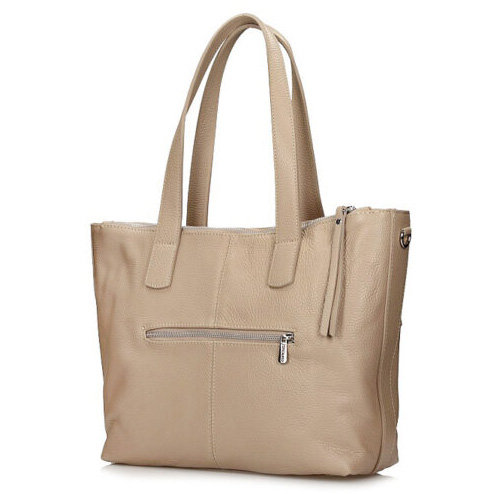 Torebka Toscanio Shopper Skórzany C268 beżowa