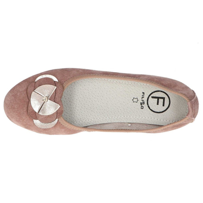 Leather ballerinas Filippo DP1216/20 SD sand