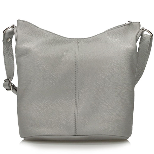 Handbag Toscanio Leather Messenger Bag 16176 light grey