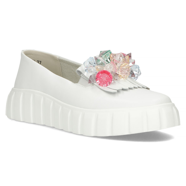 Leather shoes Filippo DP4593/23 WH white