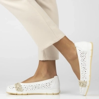 Baleriny Rieker L3062-80 białe