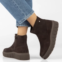 Leather ankle boots Filippo DBT8336/26 D BR dark brown