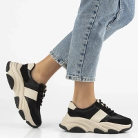 Skórzane sneakersy Filippo DP7113/25 BK czarne