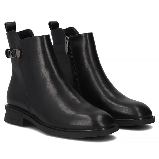 Leather ankle boots Filippo DBT7354/25 BK black