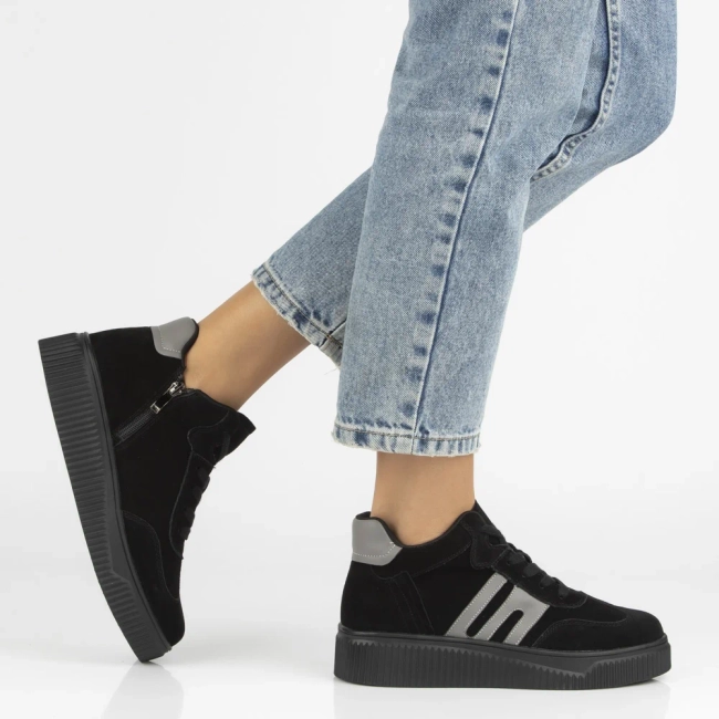 Skórzane sneakersy Filippo DP7425/25 BK czarne