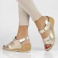 Leather sandals Filippo 50086 gold