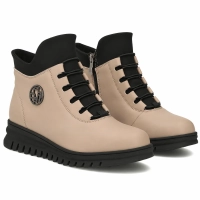 Skórzane botki Filippo DBT8075/26 BE beżowe