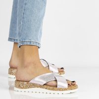 Leather flip-flops Filippo DK1232/20 PI pink