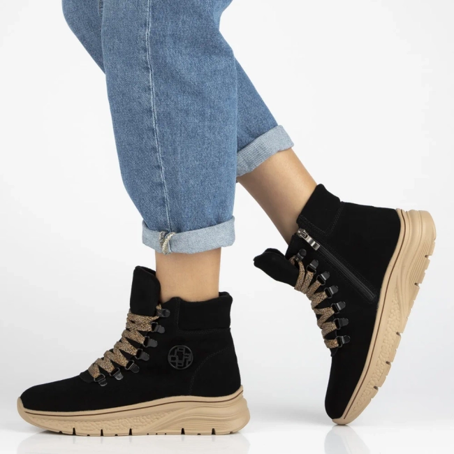 Leather ankle boots Filippo DBT7290/25 BK black