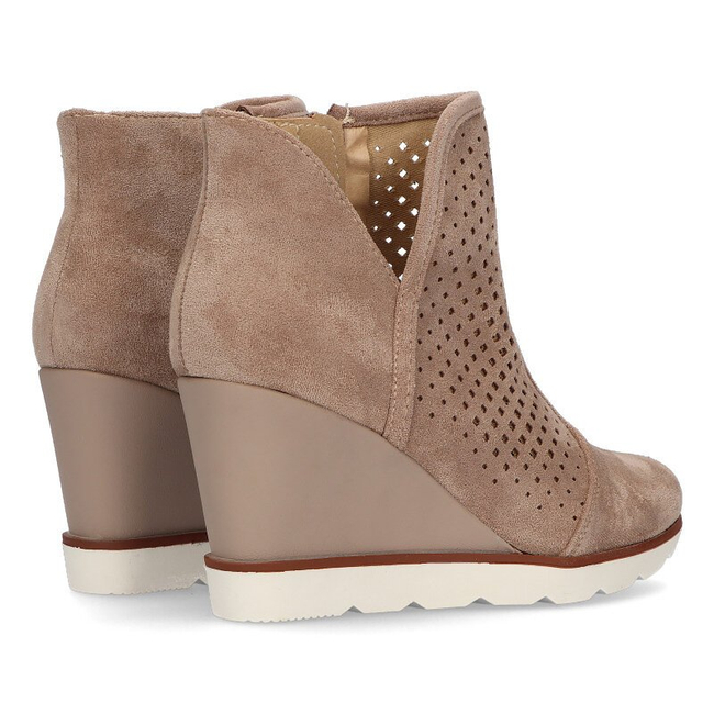 Botki na koturnie Filippo DBT2069/21 TP taupe