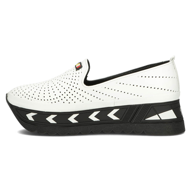 Skórzane półbuty Filippo DP3906/22 WH białe