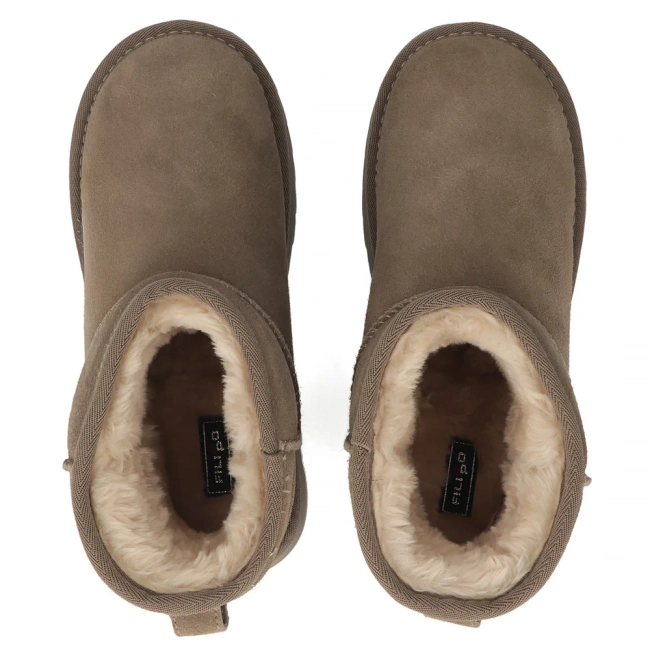 Leather snow boots Filippo DBT7329/25 TP beige