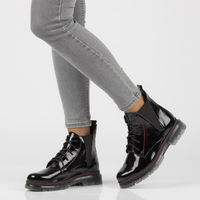 Leather ankle boots Filippo 60266 black lacquered