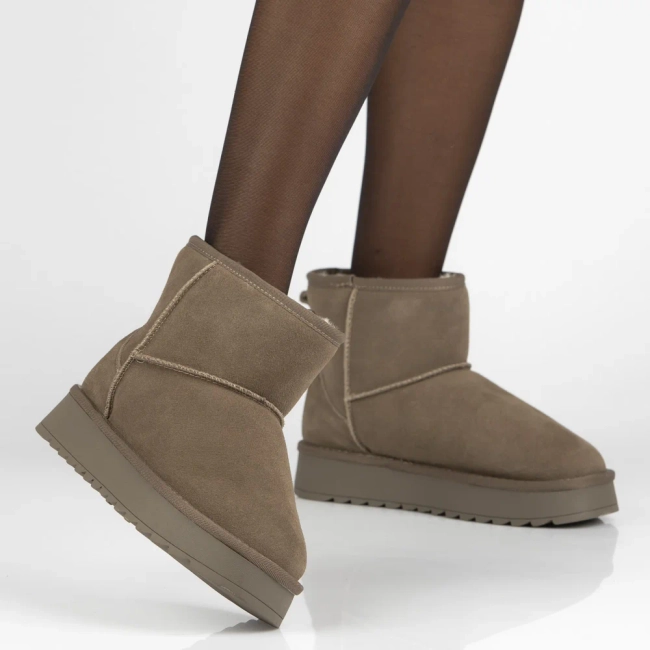 Leather snow boots Filippo DBT7329/25 TP beige