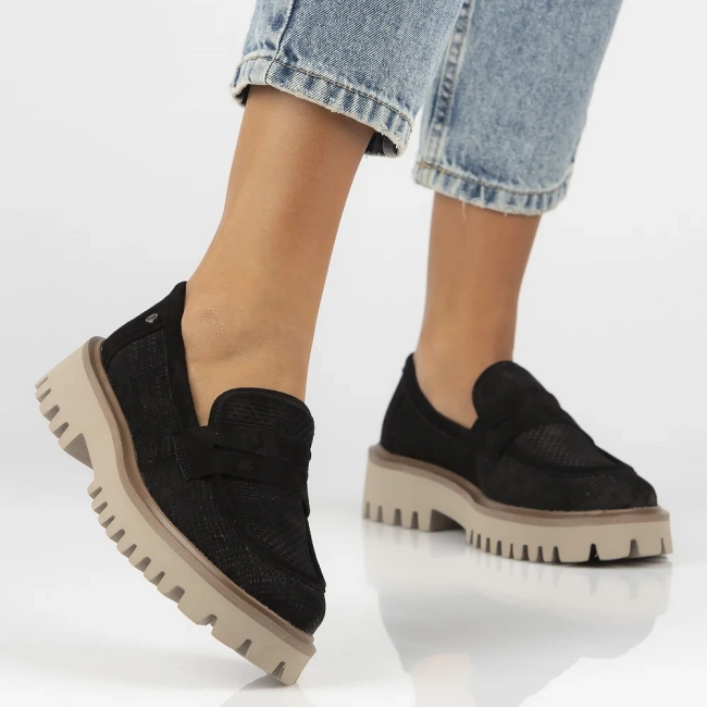 Leather shoes Filippo DP6796/25 BK black