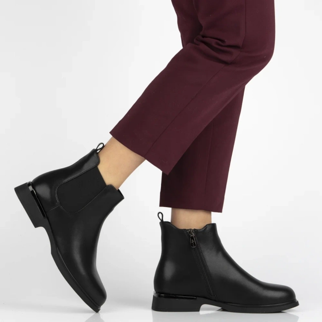 Leather ankle boots Filippo DBT7197/25 BK black