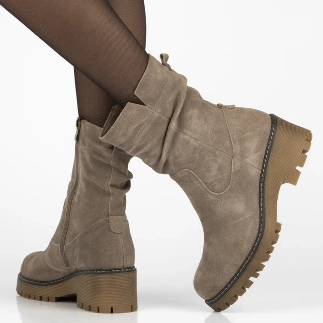 Leather ankle boots Filippo DBT6402/25 TP taupe