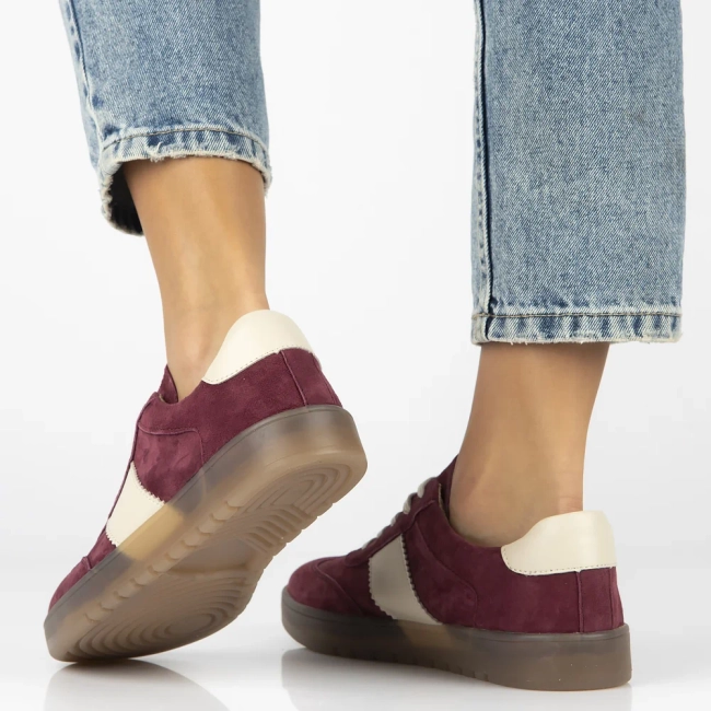 Leather sneakers Filippo DP6770/25 BG burgundy