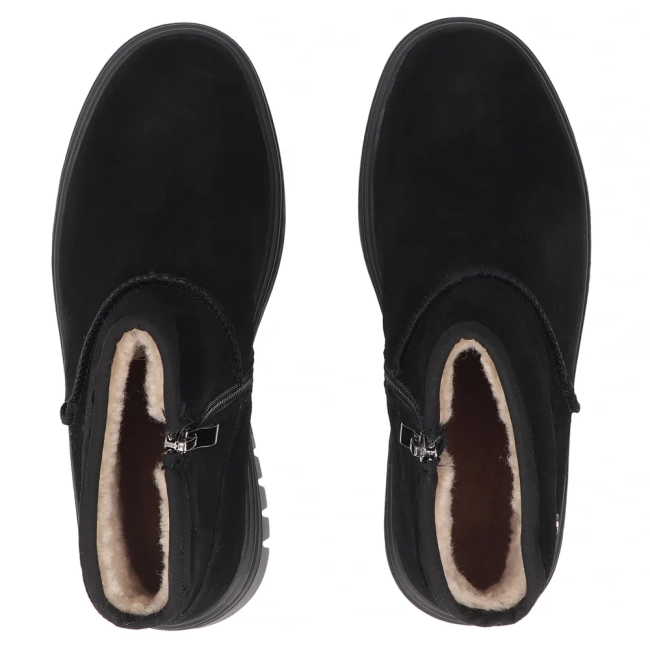 Leather platform ankle boots Filippo DBT8342/26 BK black