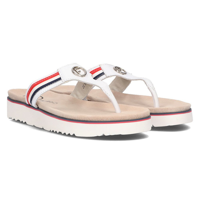 Leather flip-flops Filippo DK2327/21 WH white