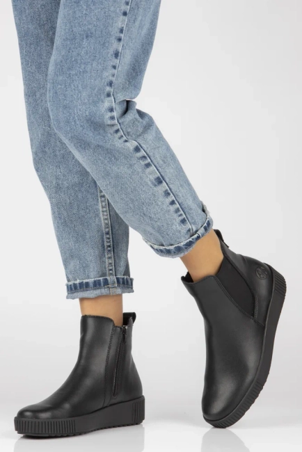 Ankle Boots Rieker leather Y6451-00 Black