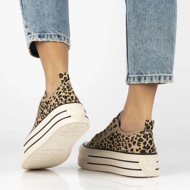 Trampki News 25SP26-9157 brązowe