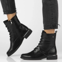 Leather ankle boots Filippo DBT4747/24 BK D black