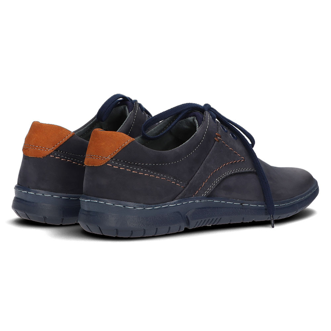 Leather shoes Filippo 858 navy blue