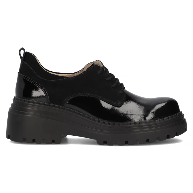 Leather shoes Filippo DP6123/24 BK black
