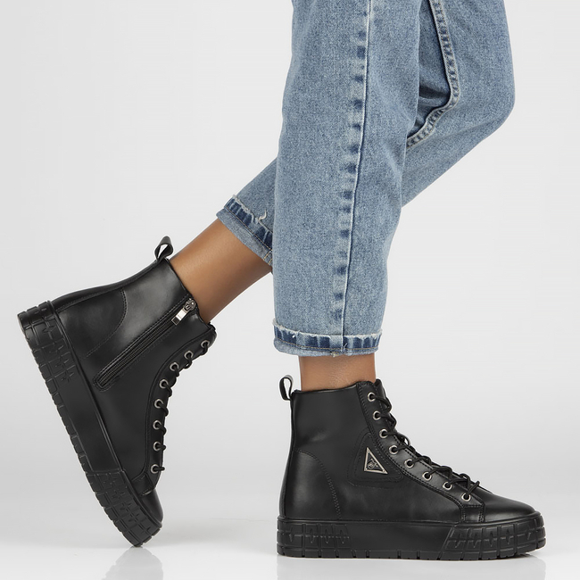 Skórzane trzewiki Filippo DBT3951/22 BK czarne