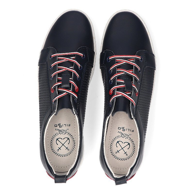 Leather shoes Filippo DP008/21 NV navy blue