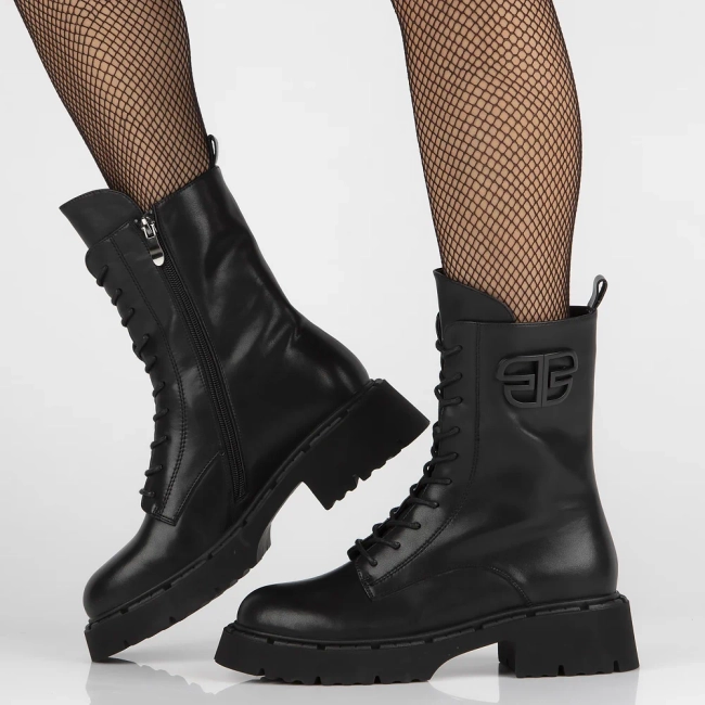 Leather boots Filippo DBT6583/24 BK black