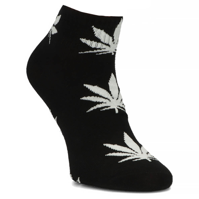 Men's Feet black- white leaves