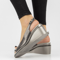 Leather sandals Filippo DS2150/21 GN dark nickel