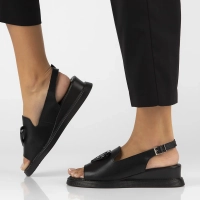 Leather sandals Filippo DS6069/25 BK black