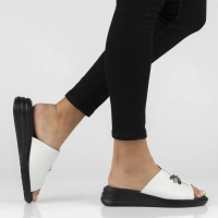 Leather flip-flops Filippo DK7644/26 WH white