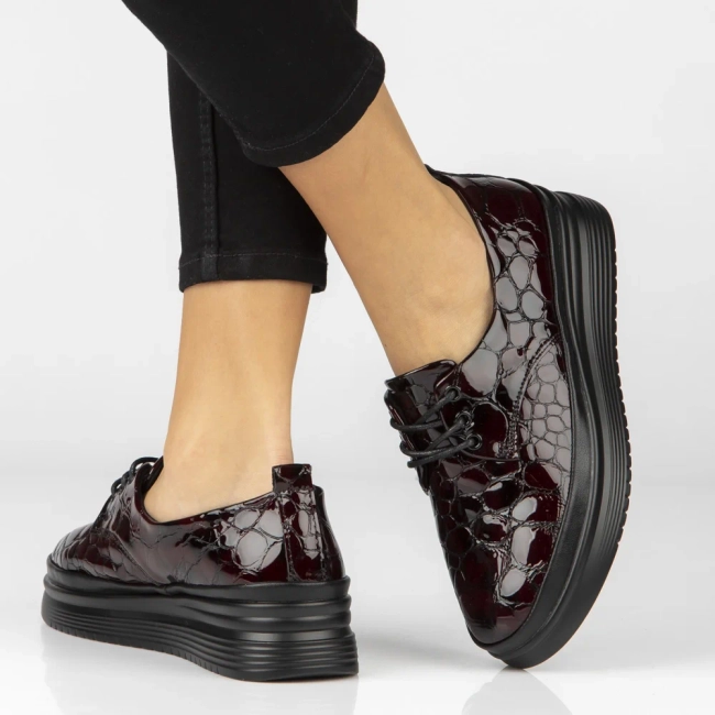 Leather shoes Filippo DP7960/26 BG burgundy